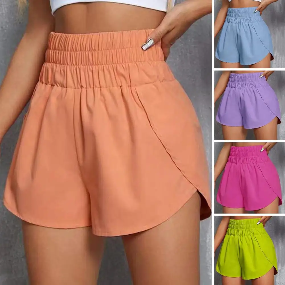 

Women Culottes Women Shorts Quick Dry Breathable Women's Summer Sports Shorts with High Elastic Waist Split Hem for Jogging