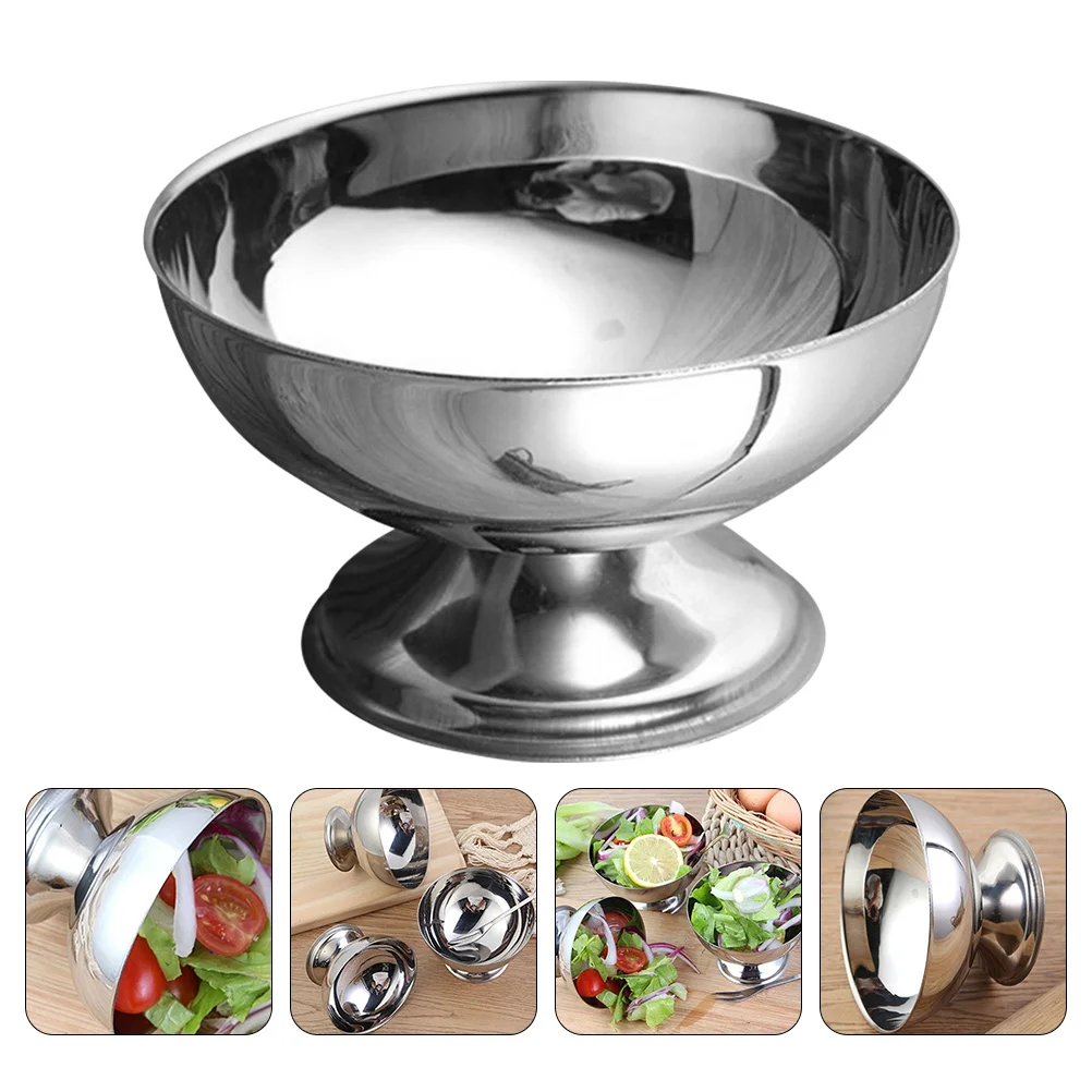 Stainless Steel Dessert Cup Kitchen Supply Pasta Candy Popcorn Seasoning Displaying Bowl