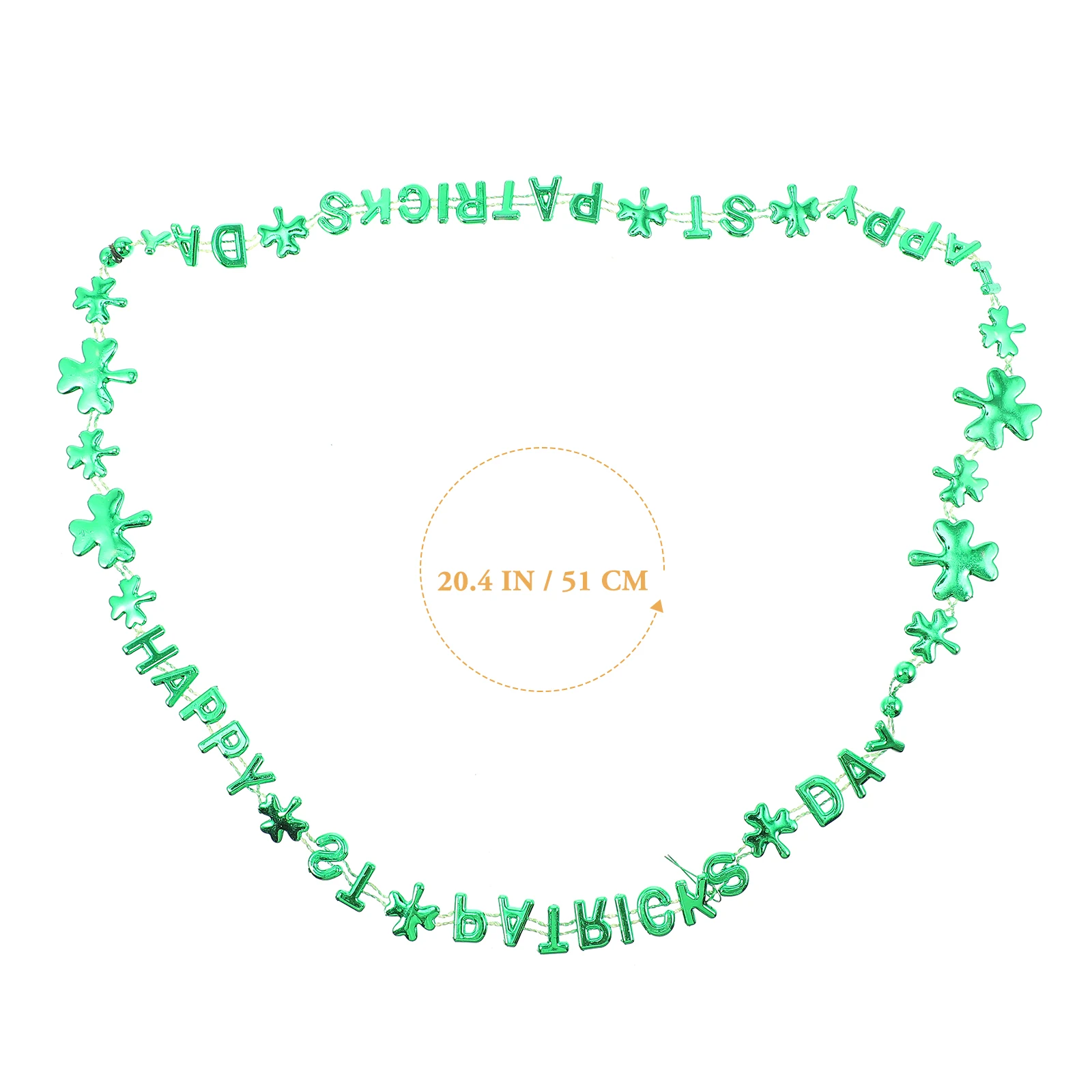

12 Pcs Clover Necklace Beads St Patricks Day Party Favor Patty's Accessories Jewelry Plastic Jewellery