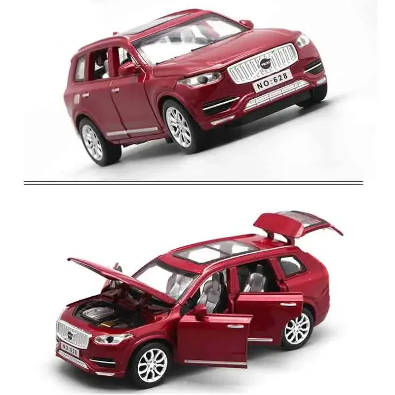 Volvo XC90 Diecast Cars Model Toy pour enfants, portes ouvrables, côtes arrière, musique et lumière, jouets pour enfants, livraison gratuite, 1:32