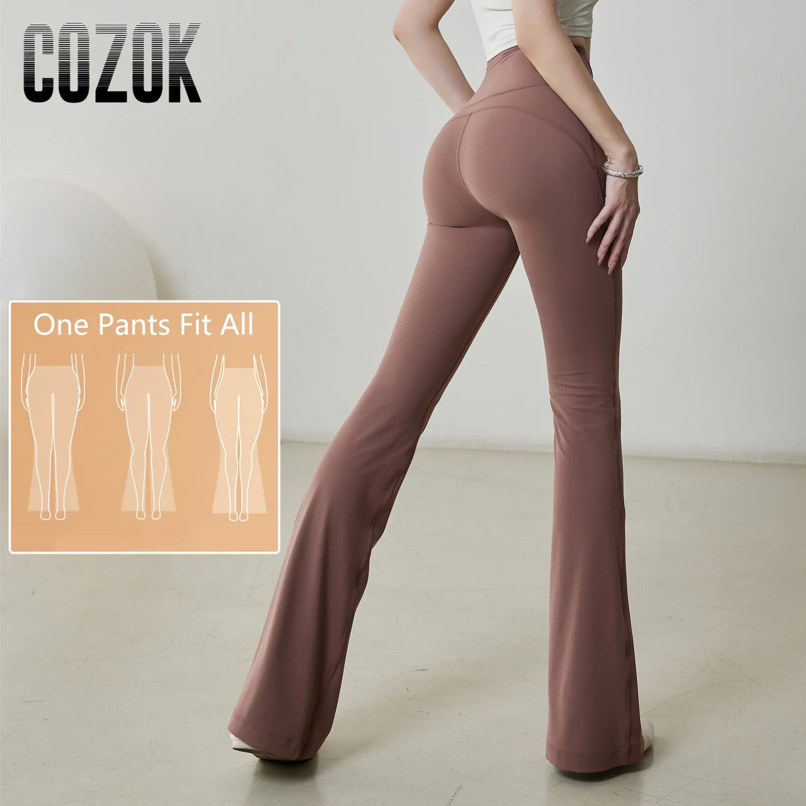 

Yoga Pants Women Flare Leggings No T-line Peach Butt Workout Leggings High Waist Scrunch Butt Gym Leggings Women Fashion Tights