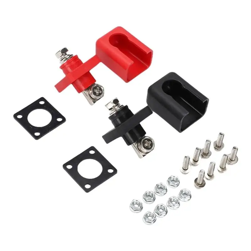 R9UF 2PCS عالية التيار المحطات المحطات الجدار المحمولة الجدار المثبتة مع تصميمات المسمار لمستلزمات المشاريع الكهربائية