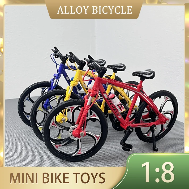 1:8 Model Finger Alloy Bicycle Diecast Mountain Off-road Bike Toy Collection simulation Kids Toy Gifts