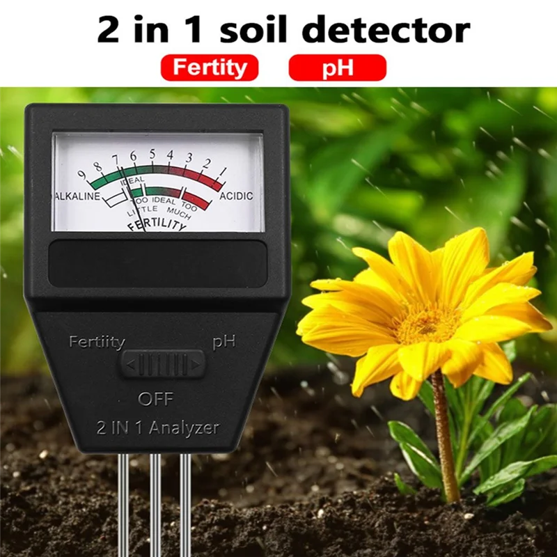 ABFI Professional For Garden Plant Flower Acidity Meter Soil Hygrometer Soil PH Tester