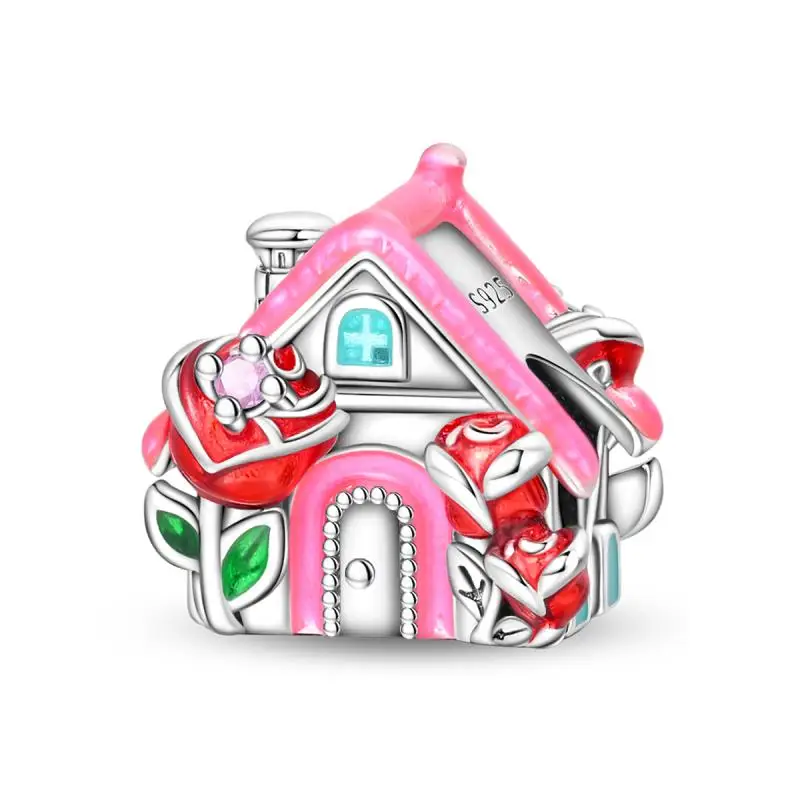 

Романтические бусины из серебра 925 пробы, подходящие для индивидуального дизайна ювелирных цепочек, в качестве подарка женщинам