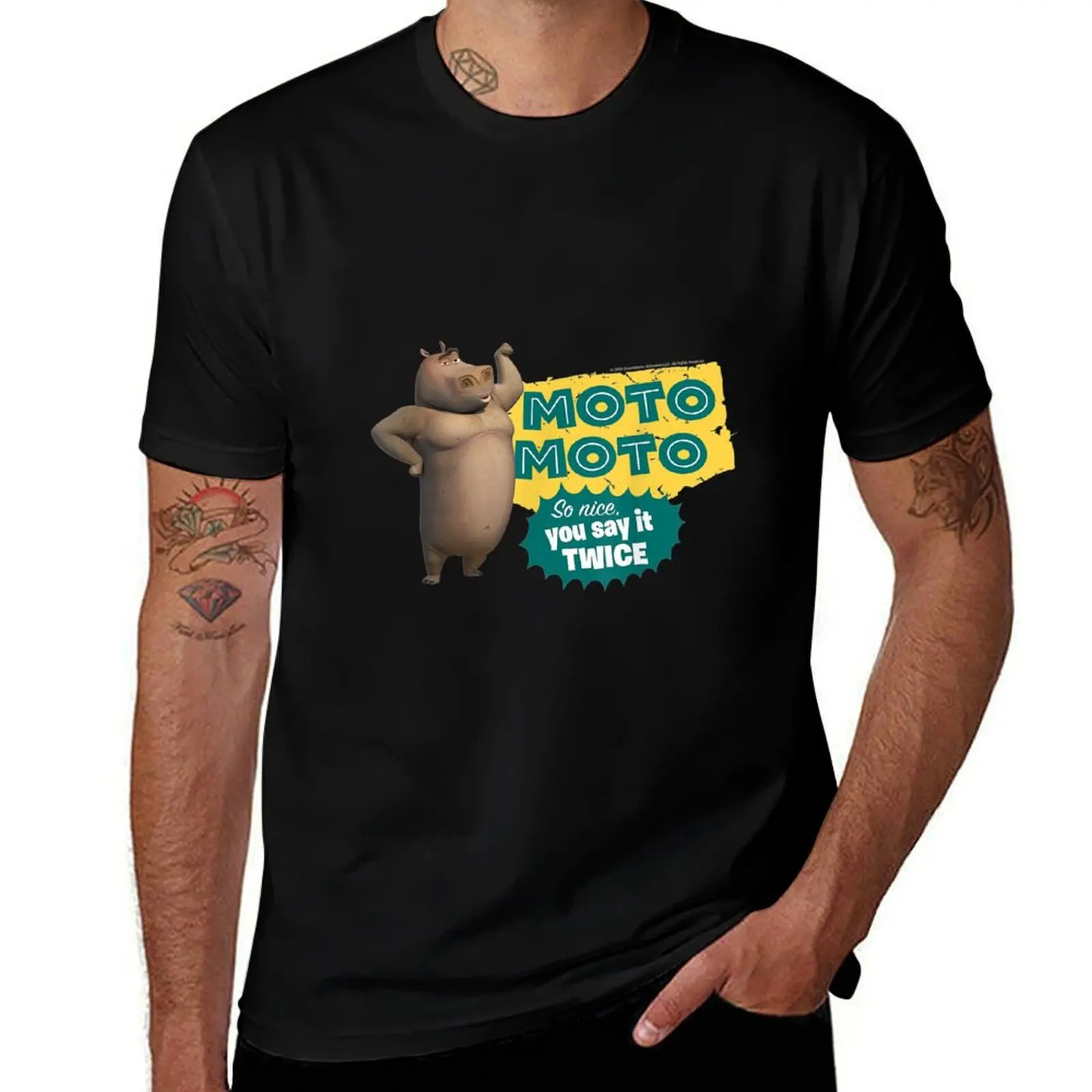 

Madagascar Moto Moto Say It Twice T-Shirt vintage clothes croswit shirt man oversized t shirts for men