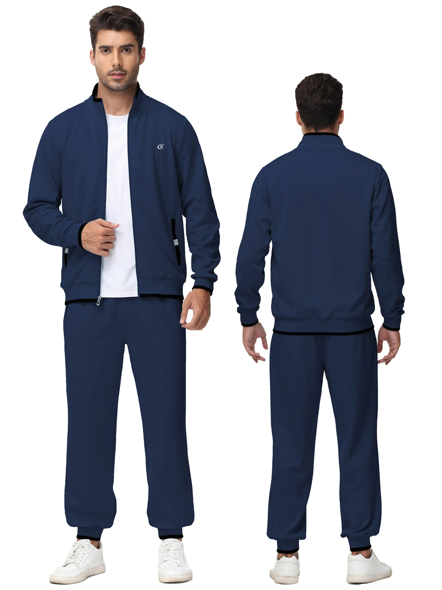 

Men's Tracksuits Sweatsuits for Men Sweat Track Suits 2 Piece Casual Athletic Jogging Warm Up Full Zip Sets