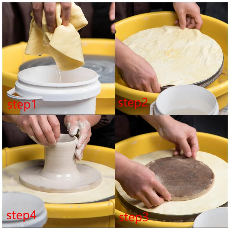 30cm Pottery Wheel Absorbent Mat Cloth PVA Towel Clay Sculpture Trimming Tools Pottery Clay Absorbent Pad Cloth Diameter