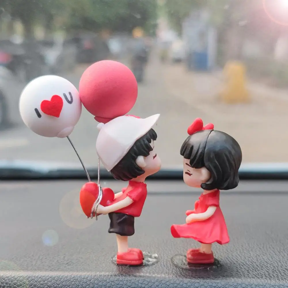 Car Interior Decoration Center Console Decoration Cute Cartoons Portable Creative Car Ornaments Anime Couples For Car Durable