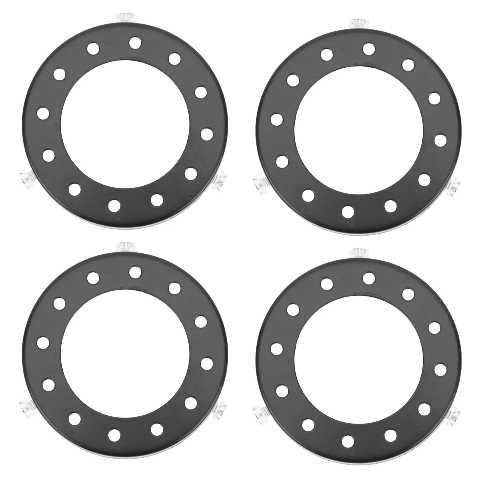 Anello di fissaggio da 4 pezzi Anello di fissaggio in ferro nero per paralume Accessori antiruggine durevoli per supporto in vetro per illuminazione da parete