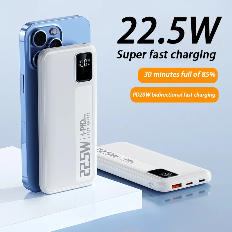 Lenovo 100000mAh High Capacity 22.5W Fast Charging Power Bank Portable Charger Battery Pack Powerbank for iPhone Huawei Samsung