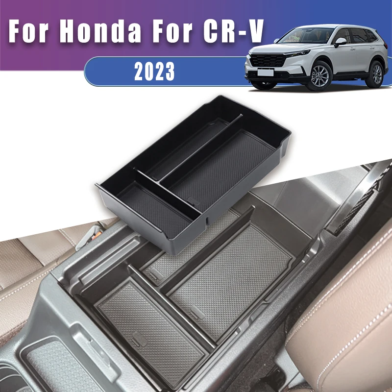 Car Center Console Storage Box For Honda CR-V 2023 ABS Material Organizer Tray with Anti-Rattle Design Auto Interior Accessories