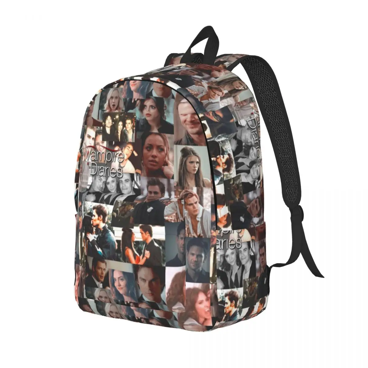 3D Photo Collage Print Backpack Vampire Diaries Streetwear Backpacks Xmas Gift Girl College School Bags Colorful Rucksack