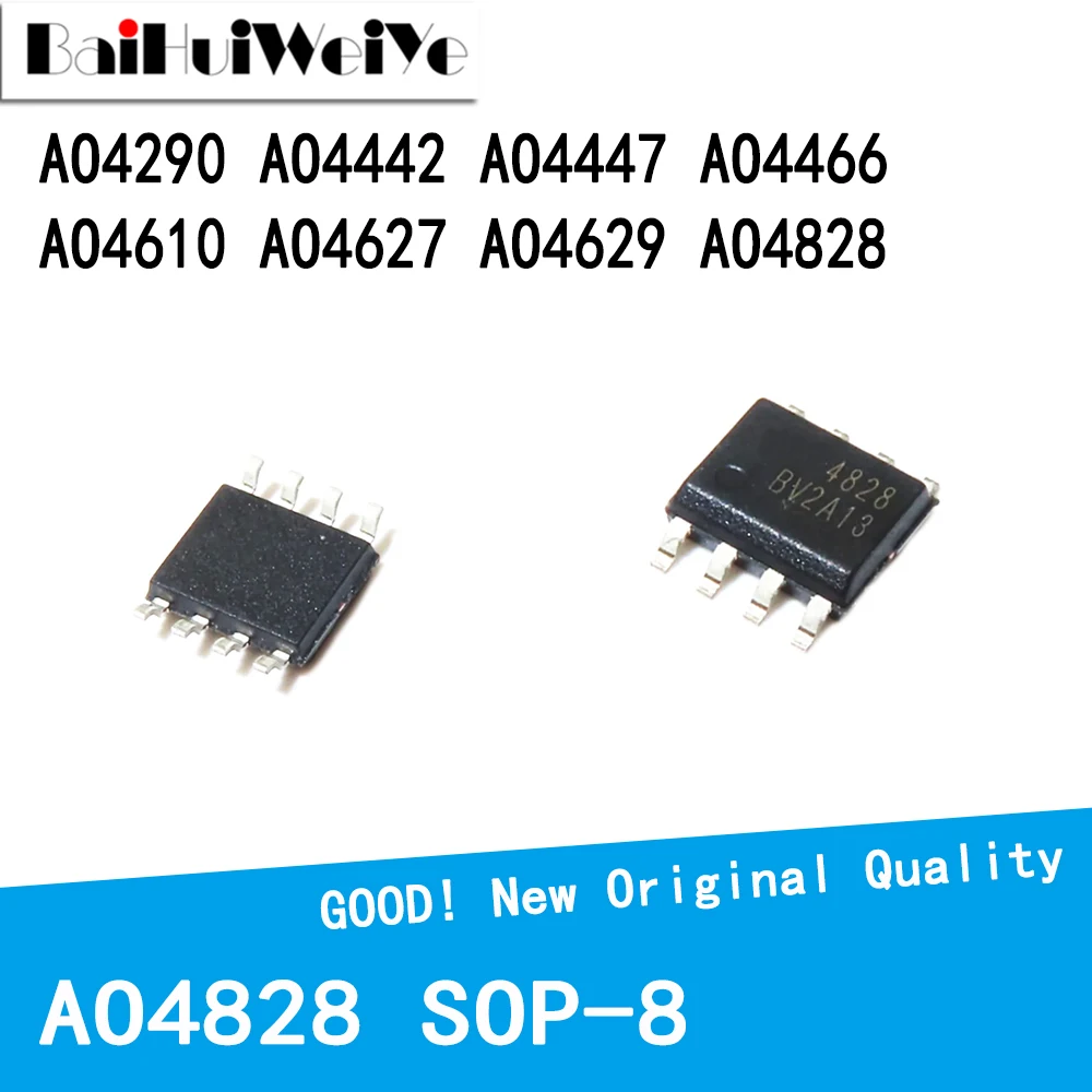 10Pcs/Lot AO4828 AO4290 AO4442 AO4447 AO4466 AO4610 AO4627 AO4629 Dual N-Channel MOSFET  SMD SOP-8 New Good Quality Chipset