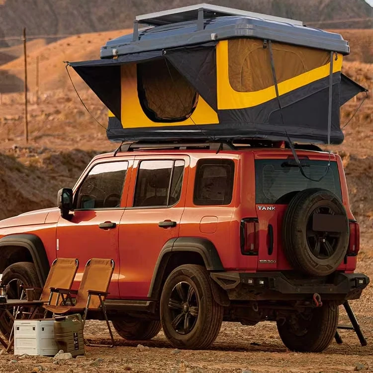 

Rooftop Tent Hard Shell Waterproof Windproof UV-Resistant Blackout Privacy 4 Season Roof Top Tent