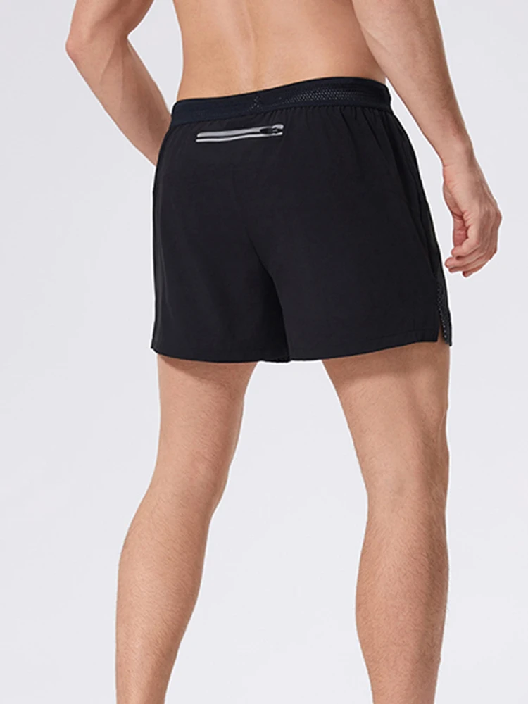 Men Running Shorts Fitness Quick Dry GYM Short Jogging Training Workout Summer Sport Shorts With Waist Bag