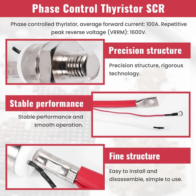 Tiristor de controle de fase do parafuso prisioneiro SCR 100A 1600V KP100A-AB09