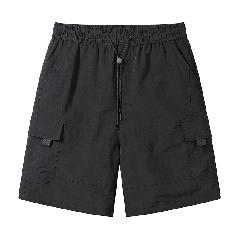 

Men's Lightweight Breathable Solid Color Drawstring Waist Shorts Summer Men Short Korean Fashion Streetwear Harajuku Shorts 6309