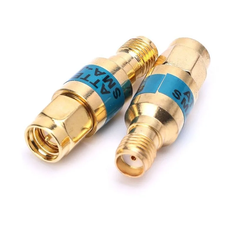 Suitable for test instrument accessories, gold 2W DC 0-6GHz SMA-JK male attenuator 1-30DB