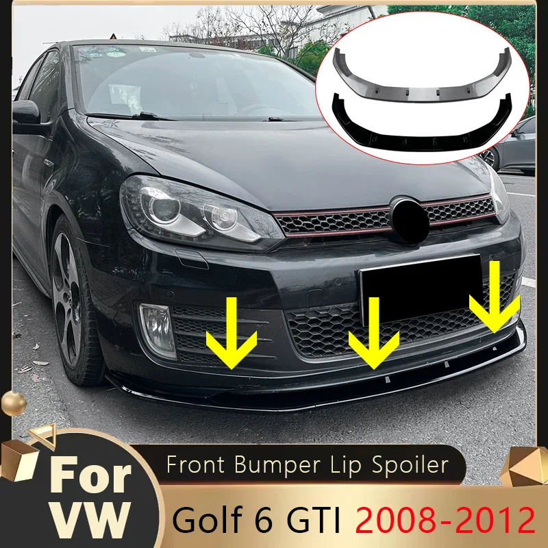 

For Volkswagen VW Golf 6 GTI 2008-2012 Car Front Blade Trim Front Bumper Spoiler Lip Splitter Guard Protector Canard Body Kits