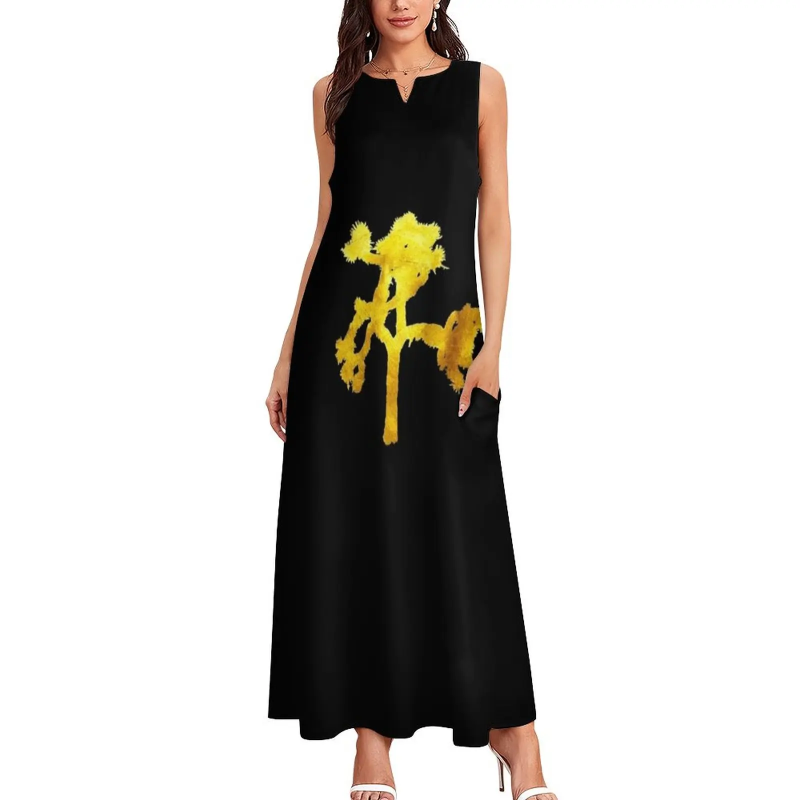 u2 Joshua Tree Gold Long Dress womens dress women's summer clothing 2025 Dress