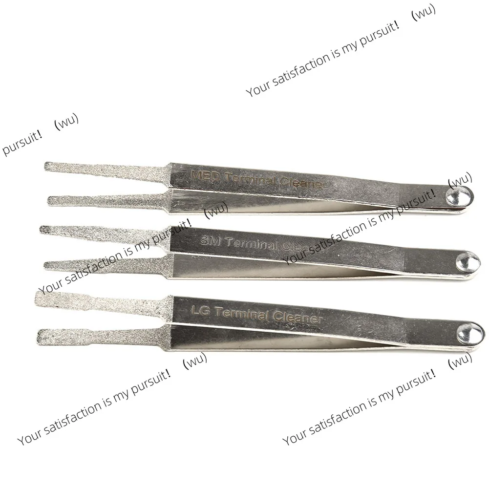 3pcs/Set Electric Terminal Cleaner Kit Spade Pin Connector Tweezer Cleaning Tool Wheels Tires  Auto Replacement Parts