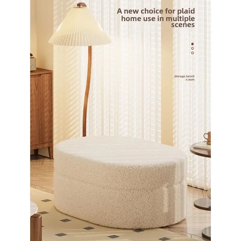 

Small storage storage seated adult home living room advanced sense light luxury door shoe change