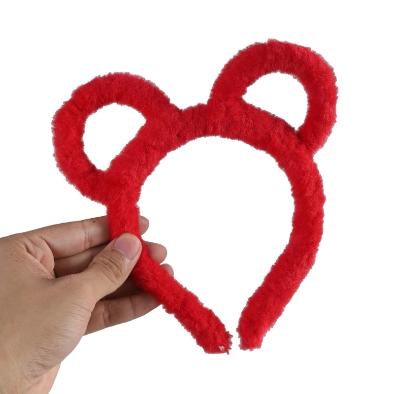 Ikat Rambut Telinga Beruang Buatan Ikat Rambut Mewah Ikat Rambut Fotografi Karnaval Remaja Dropship