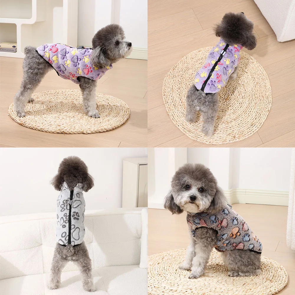 Cute Dog Jacket Winter Warm Puppy Clothes For Small Dogs Vest Sweater Soft Fleece Pet Coat Overalls Chihuahua Yorkshire Outfits