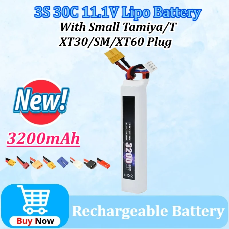 

Upgraded 11.1V 3200mAh 3S 30C Lipo Battery for Water Gun Battery for Mini Airsoft BB Air Pistol Electric Toys Guns Part Battery