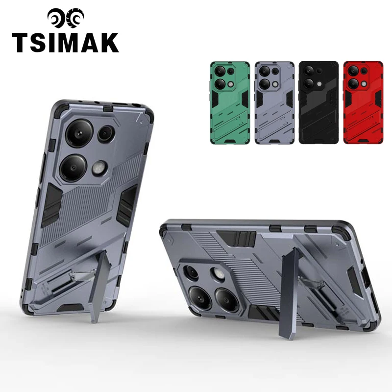 Shockproof Armor Case For Redmi Note 13 Pro POCO M6pro 4G Protect Back Coque for POCO M6 Pro Redmi Note13 Holder Phone Cover