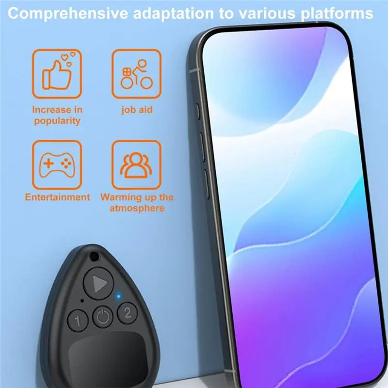 B50B 2 Pcs Wireless Mobile Phone Screen Automatic Clicker Air Mapping Click Technology Zero Noise for Gaming Live