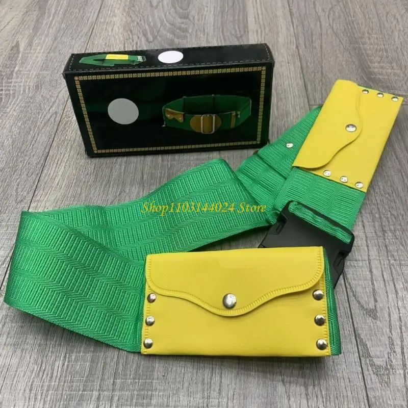 

N5KE Adjustable Arabic Fanny Pack Adult Men Prayer Waist Pack Arabian Dubai Saudi Hajj Belt Bag with 2 Pocket Wide Waistband