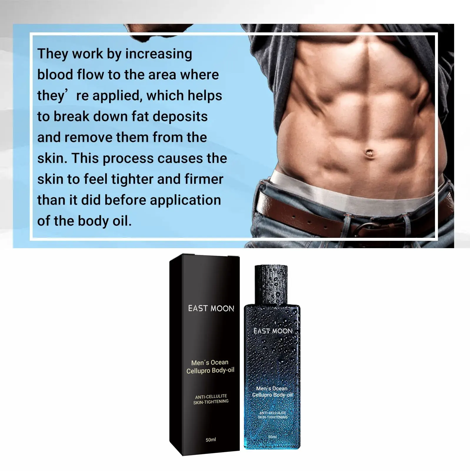 شد زيت الجسم للرجال ، حارق دهون البطن ، فقدان الوزن ، مكافحة السيلوليت ، تقوية العضلات ، إزالة البطن ، نحت Sl