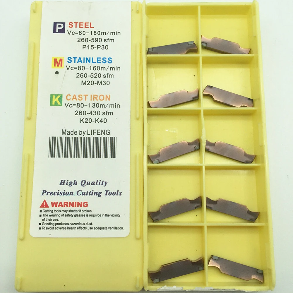 

10pcs MGGN200JM LF6018 Carbide Grooving Inserts for Milling with High Rigidity and Resistance for Reliable Industrial Processing
