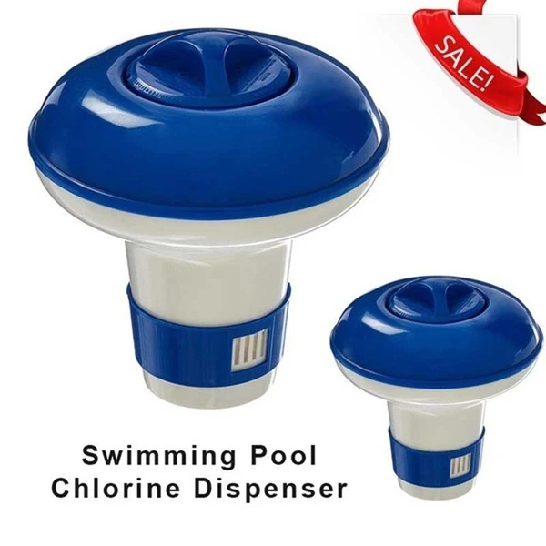 

Chlorine Dispenser 5.1 inch Deluxe Large Blue and White Floating Swimming Pool Filters Filter Media Outdoor Hot Tubs