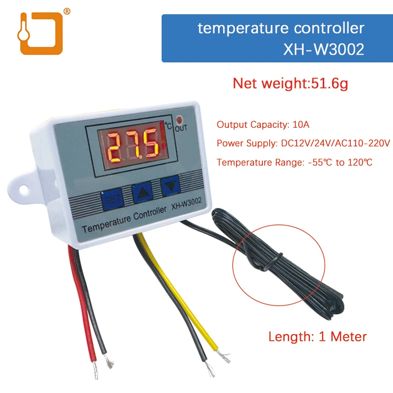 Temperaturregler 10A Digitaler Thermostat XH-W3002 Thermostat-Steuerschalter 12V 24V 110-220V Herstellung von Originalgeräten