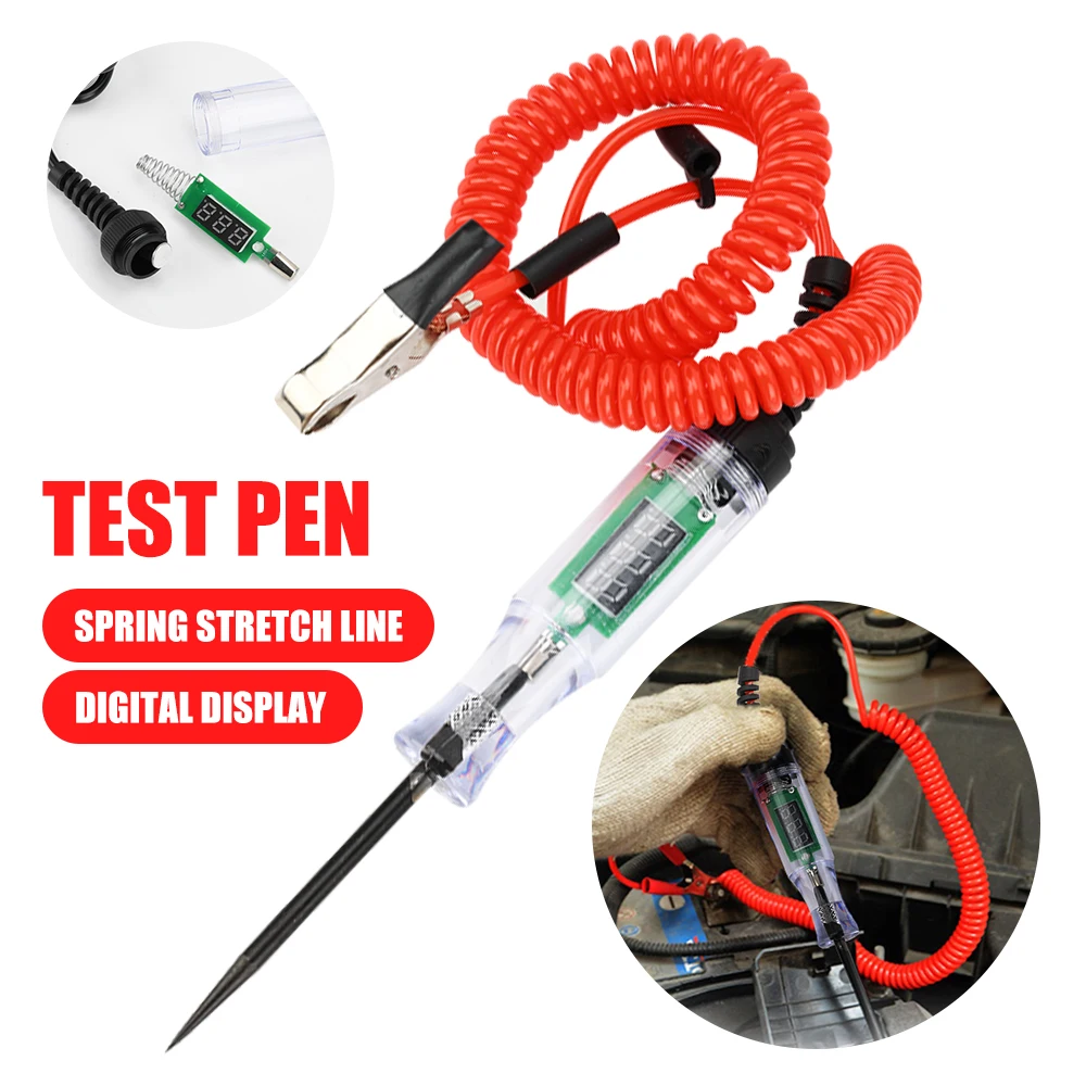 Car Truck Voltage Circuit Tester Auto 6V 24V Tools Car diagnostic Probe Test Pen Light Bulb electric measuring pen tools