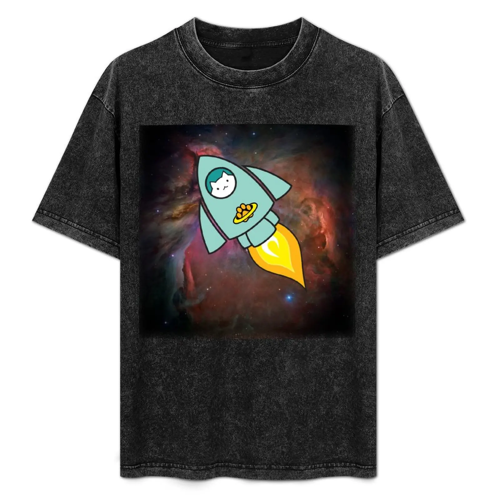 

Fat Cat Rocketship T-Shirt Plus Size Everyday Tee Shirt