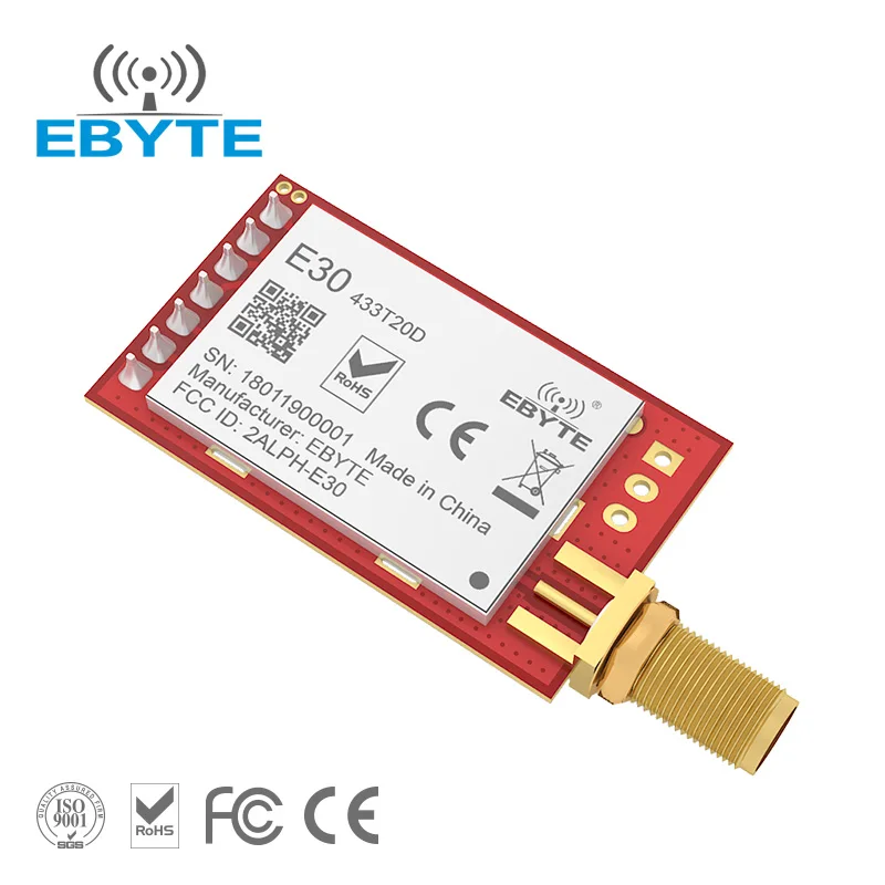 [Actuals]SI4438 433MHz Wireless Module E30-433T20D-V2.0 2km 20dBm UART Low Power Consumption FEC Algorithm WOR SMA-K Interface