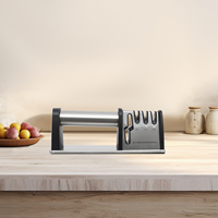 Knife Sharpeners, 4-Stage Kitchen Knives and Scissors Sharpening Tools, Professional Chef's Kitchen Knife Accessories