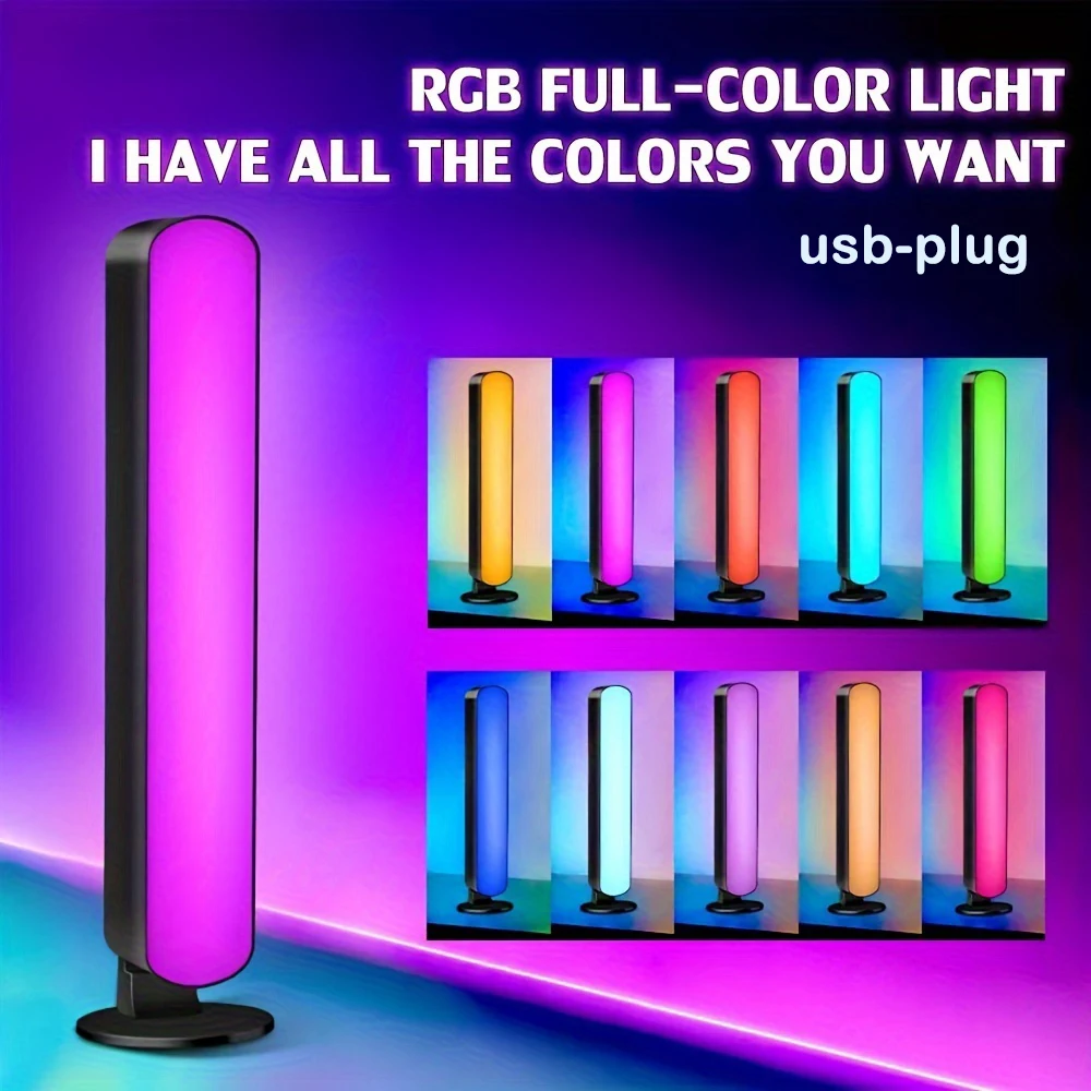 

1/2 шт. светодиодные настольные умные RGB-подсветки с пультом дистанционного управления, 16 цветов, USB-разъем, ночник для игрового стола, офиса, вечеринки, ТВ-фона, подарок