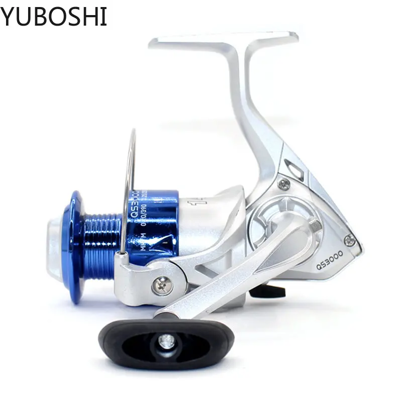 New Super Light WD-Series High Strength Folding Rocker Spinning Wheel Gear Ratio 5.2:1 Silver Blue Fishing Reel