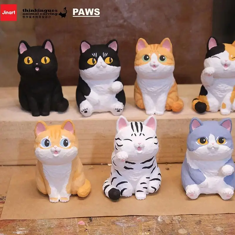 

Similar Woodcarving Cat Island Series Blind Box Cute Cat Doll Toys Around Hand-Made Desktop Decoration Ornaments Girl Gifts