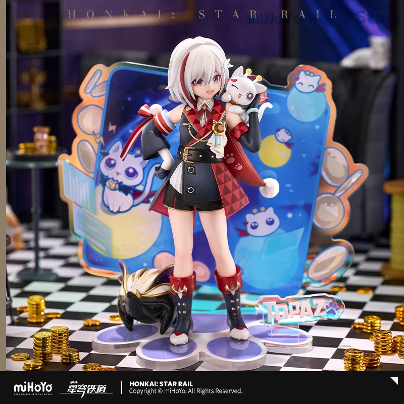 

Topaz Figure MiHoYo Official Original Honkai Star Rail Topaz Model Ornament Little Dot Cat Series Doujin Cosplay Garage Kits