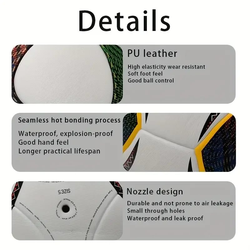 2010 고품질 축구공 공식 사이즈 5 PU 소재 무봉제 내마모성 경기 훈련용 축구공 풋볼 보에트발 볼라