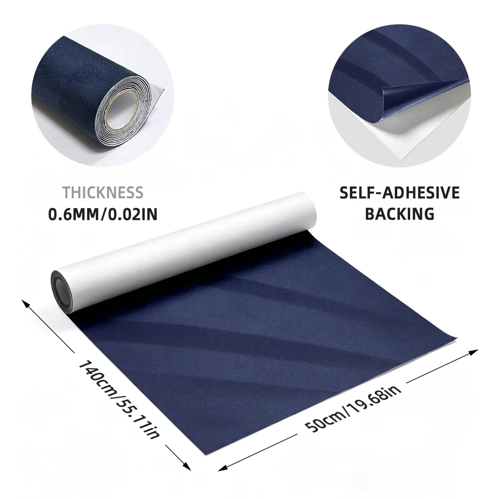 Peel And Stick Self Adhesive Suede Fabric 0.6mm 50×140Cm Flexible Material For Car Door Handle Repair & Interior Decoration DIY