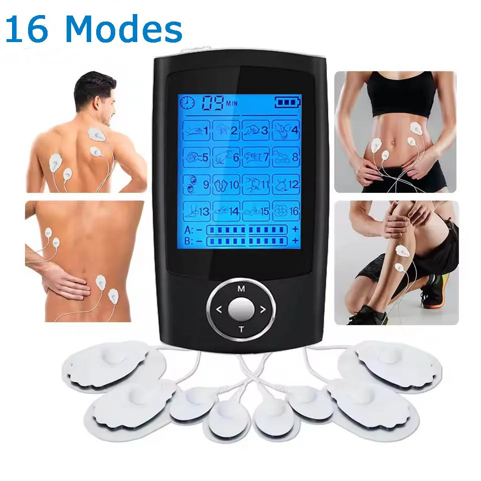 

Electric 16 Modes Tens Relax Muscle Stimulator EMS Acupuncture Body Massage Digital Therapy Slimming Machine Electrostimulator