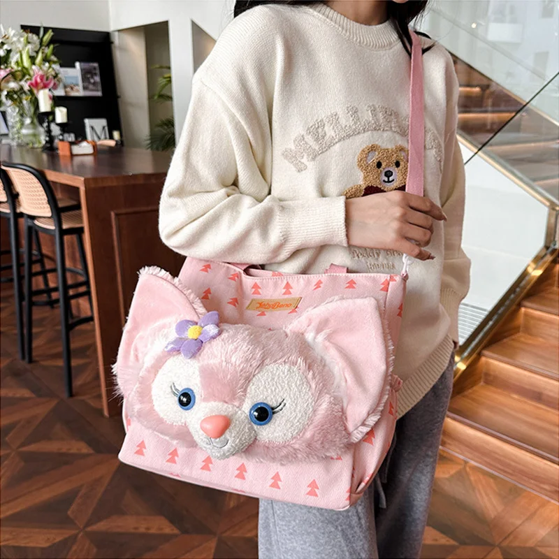 1pcs Disney LinaBell cartoon bag, fashion casual crossbody bag, versatile tote bag, shoulder bag, fashion travel bag