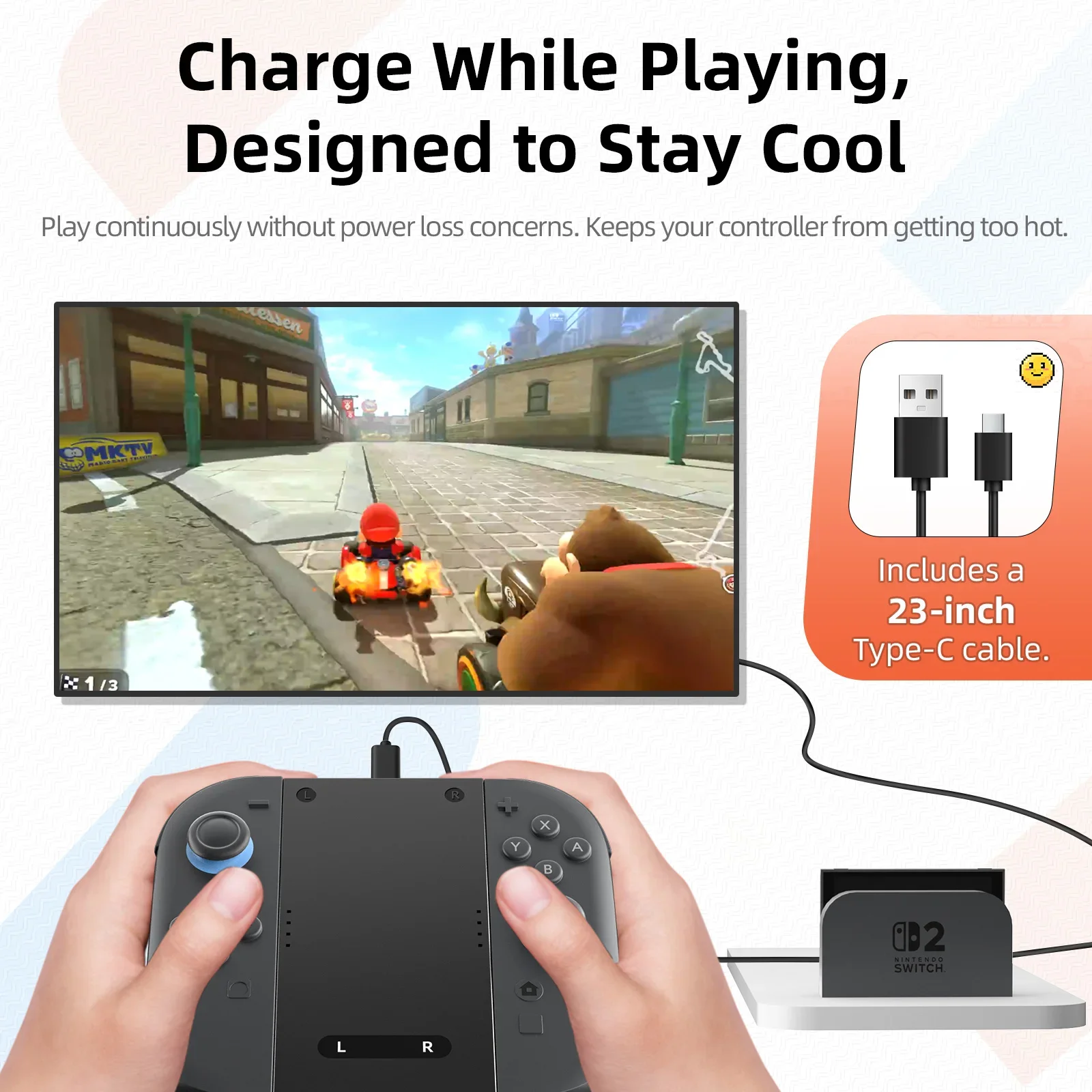 switch2用 左右ハンドル充電グリップ NS2ジョイコン充電グリップブラケット 充電スイッチ2アクセサリー